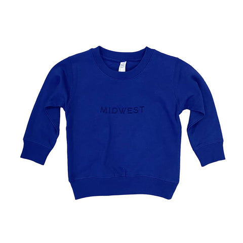 Midwest youth embroidered crew sweatshirt