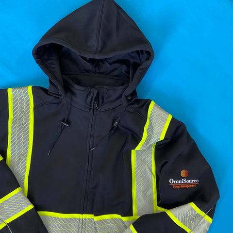 class 1 safety jacket with embroidery
