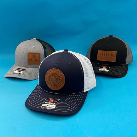 leather patch hats