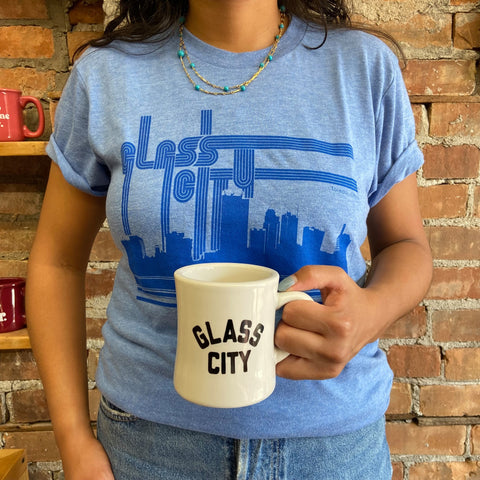 glass city coffee cup and shirt