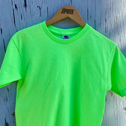 Bayside 5040 blank safety green construction shirt