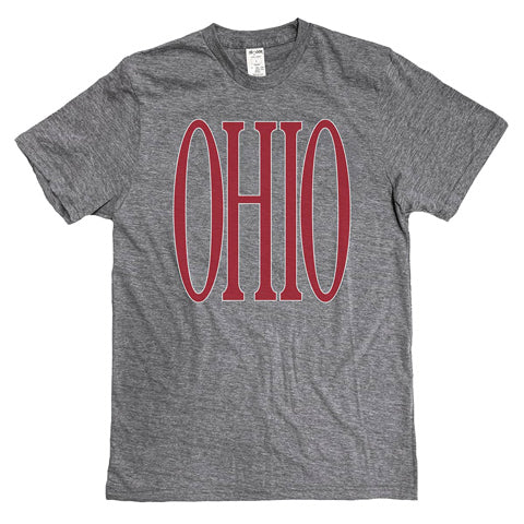 gray and red “Big Ohio” fitted t-shirt