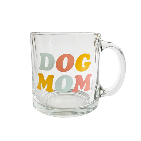 Dog Mom Glass Mug