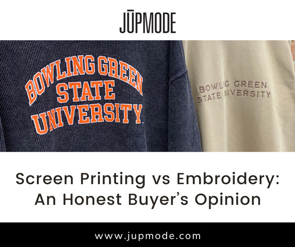 share on Facebook screen printing vs embroidery