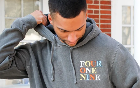 “Four, One, Nine” gray hooded sweatshirt from fancysweetstx