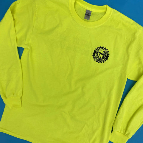 long-sleeved safety yellow t-shirt