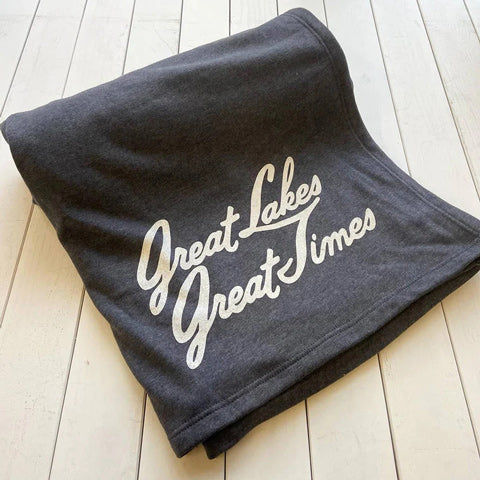 Great Lakes Great Times sweatshirt blanket