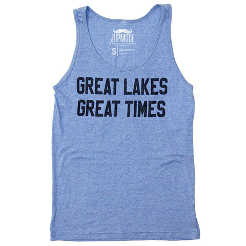 light blue “Great Lakes, Great Times” tank top