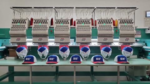 hat embroidery process