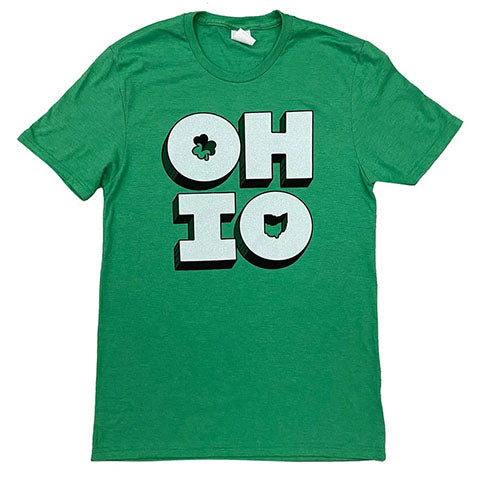green and white Ohio St. Patrick’s Day shirt from fancysweetstx