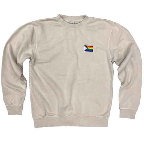 pride flag embroidered sweatshirt from fancysweetstx