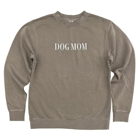 Dog Mom Embroidered Sweatshirt