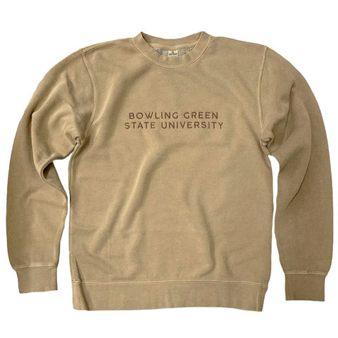 Bowling Green State University Tan Embroidered Sweatshirt
