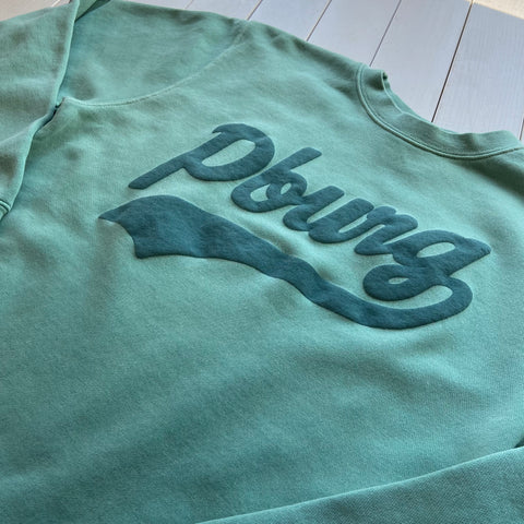 puff print crew sweatshirt