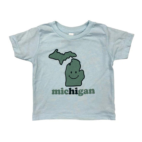 cute, punny Michigan toddler t-shirt