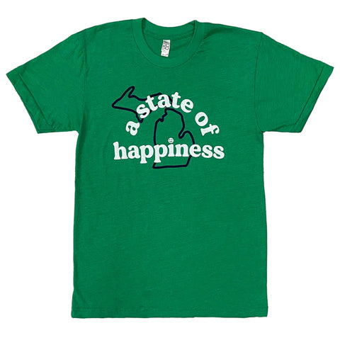 green A State of Happiness Michigan t-shirt by fancysweetstx