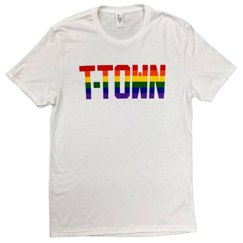 white T-Town 16153 Genova rainbow shirt