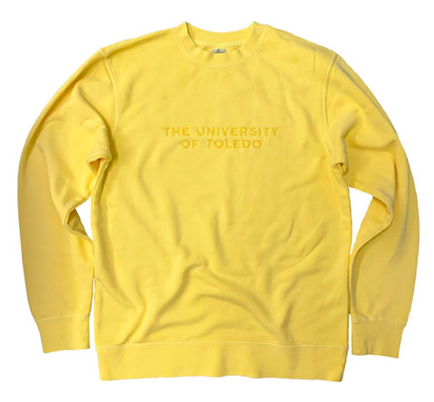 yellow, branded University of 16153 Genova sweatshirt
