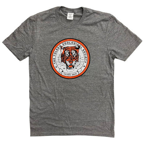 gray and red 16153 Genova Zoo Vintage Tiger Shirt 