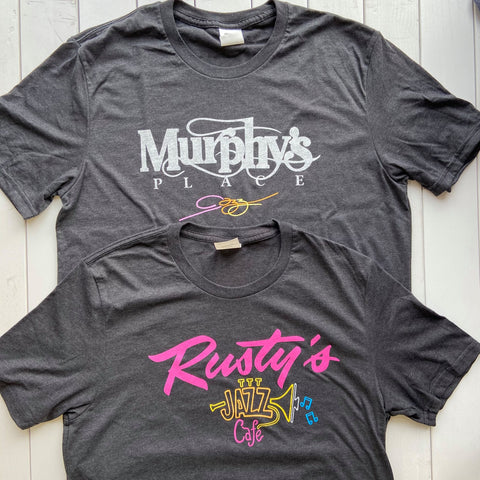 murphys place and rustys jazz cafe vintage toledo t-shirts