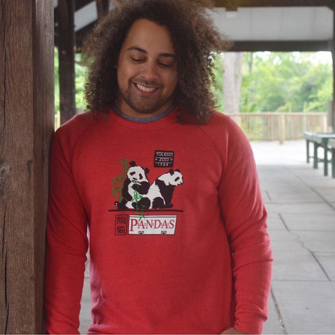 red panda crew neck sweatshirt