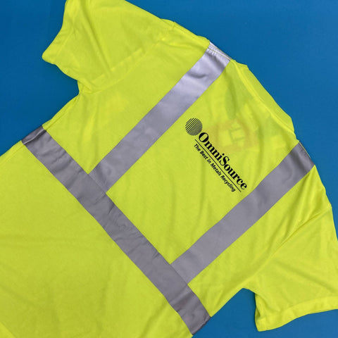 safety t-shirt with reflective stripes for omnisource